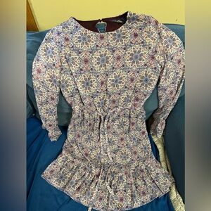 Blue Rain Size XXS Mandala paisley dress